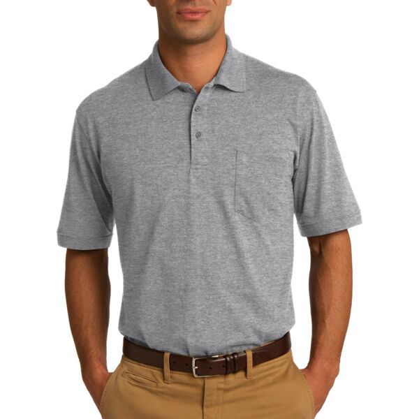 Core Blend Jersey Knit Pocket Polo (low stock alert) Thumbnail