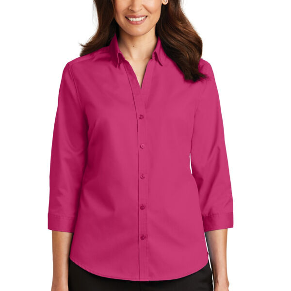 Ladies 3/4 Sleeve SuperPro Twill Shirt Thumbnail