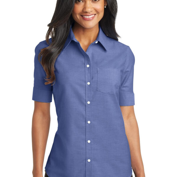 Ladies Short Sleeve SuperPro Oxford Shirt Thumbnail