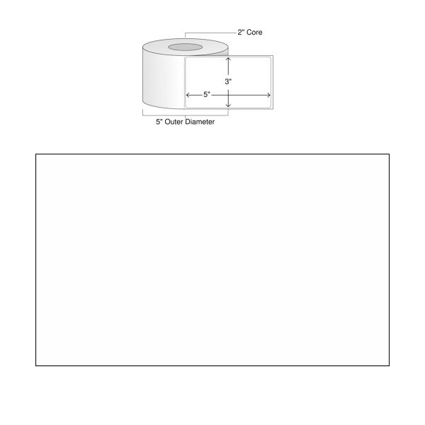 3" X 5" UV Coated 70 lb Weatherproof Rectangle Full Color Sticker Label with Split Liner (500 min) Thumbnail
