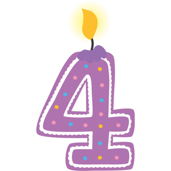 Four Birthday Candle Number 1 Thumbnail