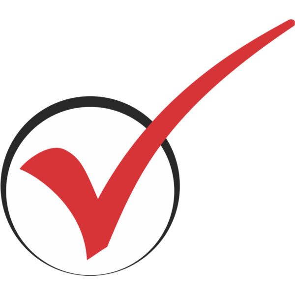 Red Right Checkmark in Black Circle Check Box 1 Thumbnail