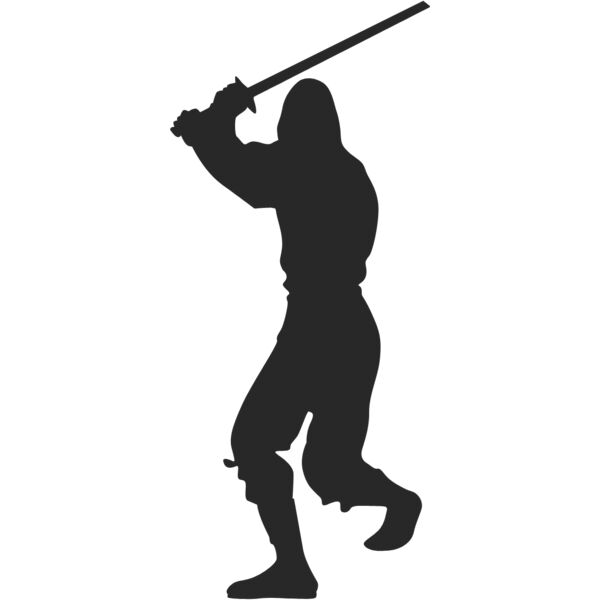 Martial Arts Fighter Silhouette 2 Thumbnail
