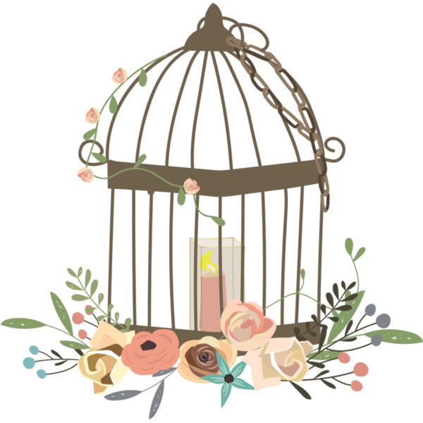 Watercolor Flower Candle Birdcage 1 Thumbnail